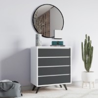 Comodă Hanah Home Suvera White Anthracite imaginea #2 — magazin online Desire.md