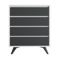 Comodă Hanah Home Suvera White Anthracite imaginea #3 — magazin online Desire.md