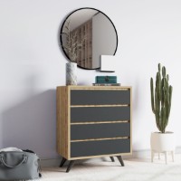Comodă Hanah Home Suvera Oak Anthracite imaginea #2 — magazin online Desire.md