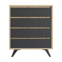 Comodă Hanah Home Suvera Oak Anthracite imaginea #3 — magazin online Desire.md