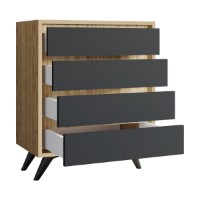 Comodă Hanah Home Suvera Oak Anthracite imaginea #4 — magazin online Desire.md