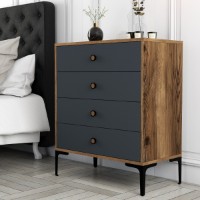 Comodă Hanah Home Lizbon 536 Walnut Anthracite