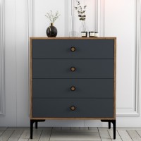 Comodă Hanah Home Lizbon 536 Walnut Anthracite imaginea #2 — magazin online Desire.md