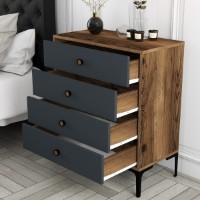 Comodă Hanah Home Lizbon 536 Walnut Anthracite imaginea #3 — magazin online Desire.md