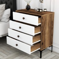 Comodă Hanah Home Lizbon 537 Walnut White imaginea #3 — magazin online Desire.md