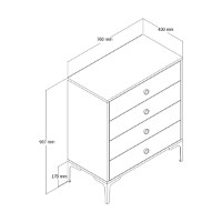 Comodă Hanah Home Lizbon 539 Walnut imaginea #5 — magazin online Desire.md