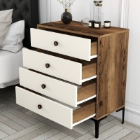 Comodă Hanah Home Lizbon 540 Walnut Cream imaginea #3 — magazin online Desire.md
