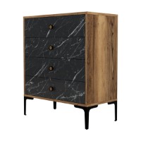 Comodă Hanah Home Lizbon 541 Walnut Black imaginea #4 — magazin online Desire.md
