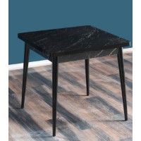 Masă pentru bucătărie Hanah Home Flora Bendir Black White