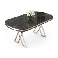 Masă pentru bucătărie Hanah Home Zae Black Marble Chrome imaginea #2 — magazin online Desire.md