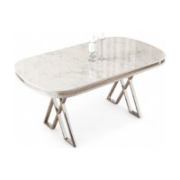 Masă pentru bucătărie Hanah Home Zae White Marble Chrome imaginea #2 — magazin online Desire.md