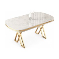 Masă pentru bucătărie Hanah Home Zae White Marble Gold imaginea #2 — magazin online Desire.md