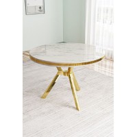Masă pentru bucătărie Hanah Home Mos White Marble Gold imaginea #1 — magazin online Desire.md