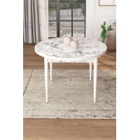 Masă pentru bucătărie Hanah Home Tor White Marble White
