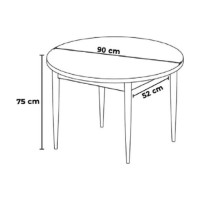 Masă pentru bucătărie Hanah Home Tor White Marble White imaginea #3 — magazin online Desire.md