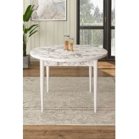 Masă pentru bucătărie Hanah Home Rox White Marble White