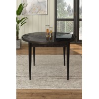 Masă pentru bucătărie Hanah Home Rox Black Marble Black