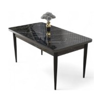 Masă pentru bucătărie Hanah Home Nil Black Marble Black imaginea #2 — magazin online Desire.md
