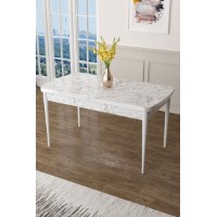 Masă pentru bucătărie Hanah Home Zen White Marble White