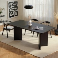 Masă pentru bucătărie Hanah Home Linza Wood Black