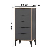 Comodă Hanah Home Arden Anthracite imaginea #9 — magazin online Desire.md