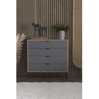 Comodă Hanah Home Arden 4 Anthracite