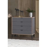 Comodă Hanah Home Arden 4 Anthracite imaginea #3 — magazin online Desire.md