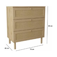 Comodă Hanah Home Baru Beige imaginea #5 — magazin online Desire.md