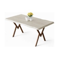 Masă pentru bucătărie Hanah Home Akort Travertine Brown imaginea #2 — magazin online Desire.md