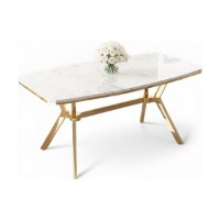 Masă pentru bucătărie Hanah Home Esla White Marble Gold imaginea #2 — magazin online Desire.md