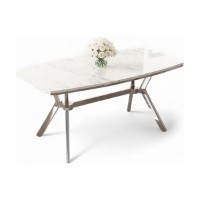 Masă pentru bucătărie Hanah Home Esla White Marble Chrome imaginea #2 — magazin online Desire.md