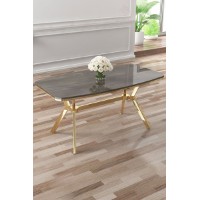 Masă pentru bucătărie Hanah Home Esla Anthracite Gold imaginea #1 — magazin online Desire.md