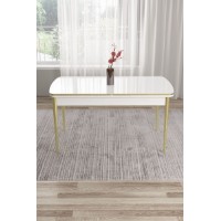 Обеденный стол Hanah Home Nira White Gold