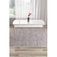 Masă pentru bucătărie Hanah Home Nira White Chrome imaginea #1 — magazin online Desire.md