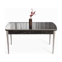 Masă pentru bucătărie Hanah Home Nira Black Marble Chrome imaginea #2 — magazin online Desire.md