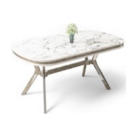 Masă pentru bucătărie Hanah Home Olya White Marble Chrome imaginea #2 — magazin online Desire.md