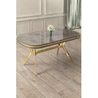 Masă pentru bucătărie Hanah Home Olya Anthracite Gold imaginea #1 — magazin online Desire.md