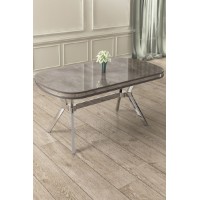 Masă pentru bucătărie Hanah Home Olya Anthracite Chrome