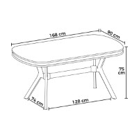 Masă pentru bucătărie Hanah Home Olya Anthracite Chrome imaginea #3 — magazin online Desire.md