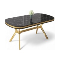 Masă pentru bucătărie Hanah Home Olya Black Marble Gold imaginea #2 — magazin online Desire.md