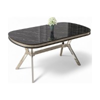 Masă pentru bucătărie Hanah Home Olya Black Marble Chrome imaginea #2 — magazin online Desire.md
