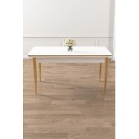 Masă pentru bucătărie Hanah Home Rewa White Gold