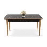Обеденный стол Hanah Home Rewa Black Marble Gold фото №2 — интернет-магазин Desire.md