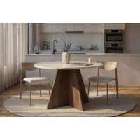 Masă pentru bucătărie Hanah Home Virella Travertine Venezia Walnut