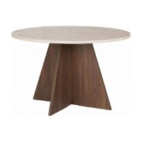Masă pentru bucătărie Hanah Home Virella Travertine Venezia Walnut imaginea #3 — magazin online Desire.md