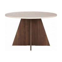 Masă pentru bucătărie Hanah Home Virella Travertine Venezia Walnut imaginea #4 — magazin online Desire.md