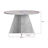 Masă pentru bucătărie Hanah Home Virella Travertine Venezia Walnut imaginea #8 — magazin online Desire.md