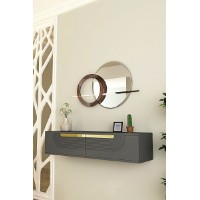 Măsuţă de toaletă Hanah Home Meyra 120 Anthracite Gold