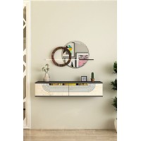 Туалетный столик Hanah Home Meyra 120 Anthracite Travertine Gold фото №2 — интернет-магазин Desire.md