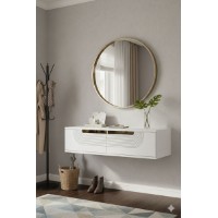 Măsuţă de toaletă Hanah Home Meyra 120 White Gold